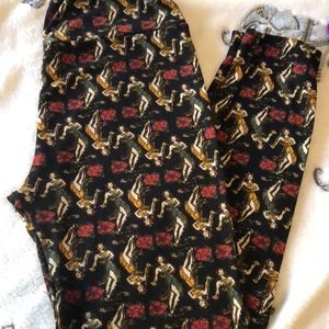 One Size LuLaRoe Hawaiian Girl Leggings